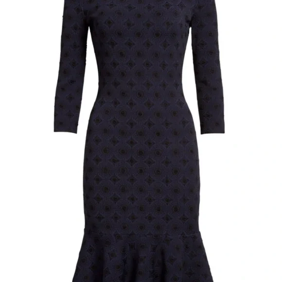 St.John Black Label Trumpet Hemline Dress